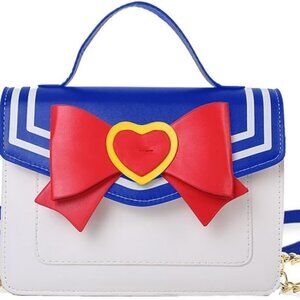 Elegant PU Leather Anime Shoulder Bag - Detachable Strap and Magnetic Closure